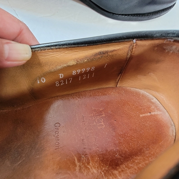 Allen Edmonds Grayson Tassel Penny Loafer Slip On Sz 10D Black Leather Old Money main image 4